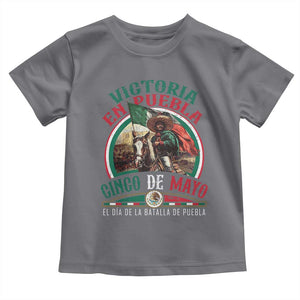 Victoria En Puebla Cinco De Mayo Toddler T Shirt Battle of Puebla History Of Mexico TS11 Charcoal Print Your Wear