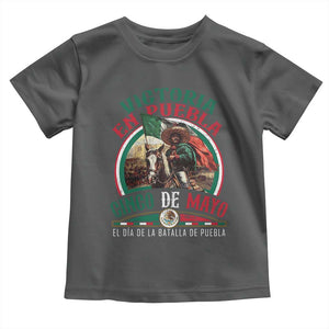 Victoria En Puebla Cinco De Mayo Toddler T Shirt Battle of Puebla History Of Mexico TS11 Dark Heather Print Your Wear