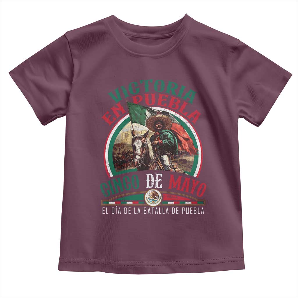 Victoria En Puebla Cinco De Mayo Toddler T Shirt Battle of Puebla History Of Mexico TS11 Maroon Print Your Wear