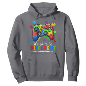 Video Game Autism Awareness Hoodie It's Ok To Be Different Kids TS10 Charcoal Print Your Wear