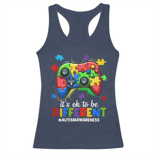 Video Game Autism Awareness Racerback Tank Top It's Ok To Be Different Kids TS10 Navy Print Your Wear