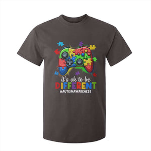 Video Game Autism Awareness T Shirt For Kid It's Ok To Be Different Kids TS10 Dark Chocolate Print Your Wear