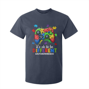 Video Game Autism Awareness T Shirt For Kid It's Ok To Be Different Kids TS10 Navy Print Your Wear