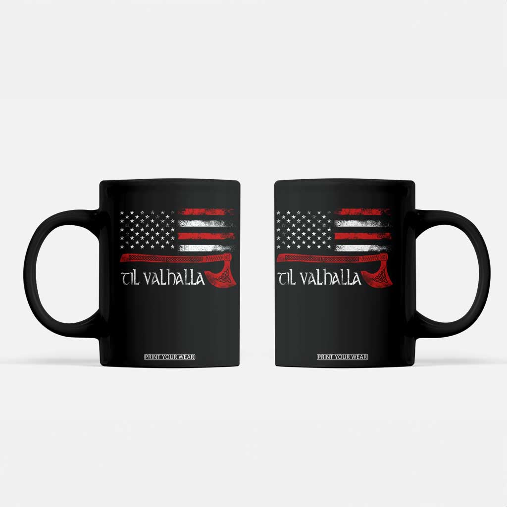 Viking Til Valhalla Coffee Mug TS09 Black Print Your Wear