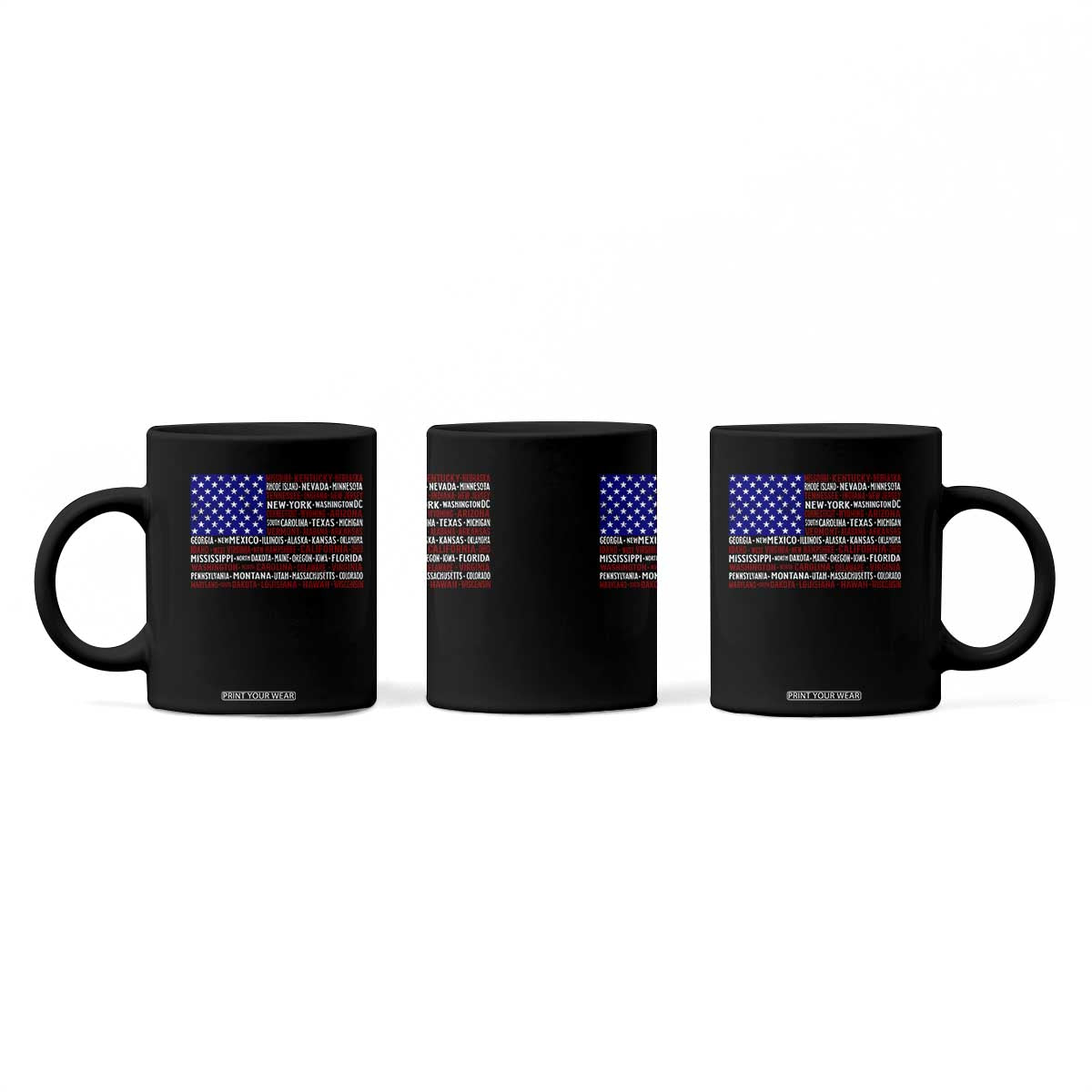 Vintage American Flag Coffee Mug With States 4th Of July TS10 Print Your Wear