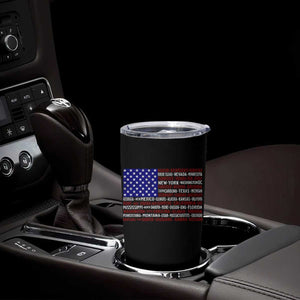 Vintage American Flag Tumbler Cup With States 4th Of July TS10 Print Your Wear