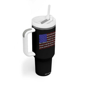 Vintage American Flag Tumbler With Handle With States 4th Of July TS10 Print Your Wear