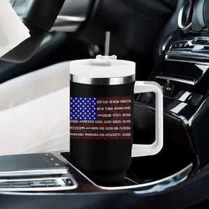 Vintage American Flag Tumbler With Handle With States 4th Of July TS10 Print Your Wear