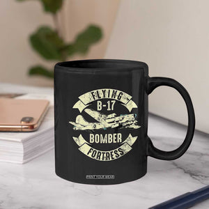 Vintage B-17 Bomber WW2 Aircraft Coffee Mug Plane Aviation Fighter Airplane Retro Grunge TS02 Print Your Wear