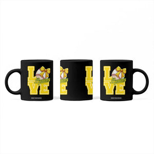 Vintage Banana Coquette Bow Coffee Mug LOVE Baseball Fan Sport Lover TS02 Print Your Wear