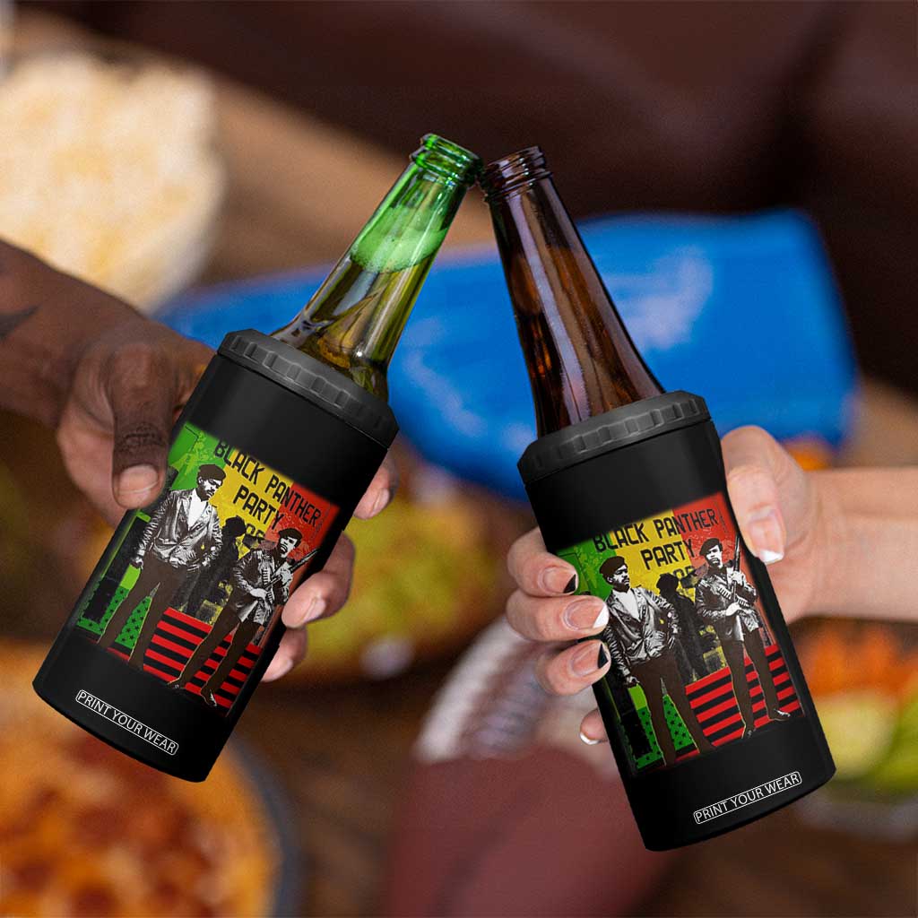 Vintage Black Panther Party 4 in 1 Can Cooler Tumbler Black History Self Defense Huey Newton Bobby Seale TS10 Print Your Wear