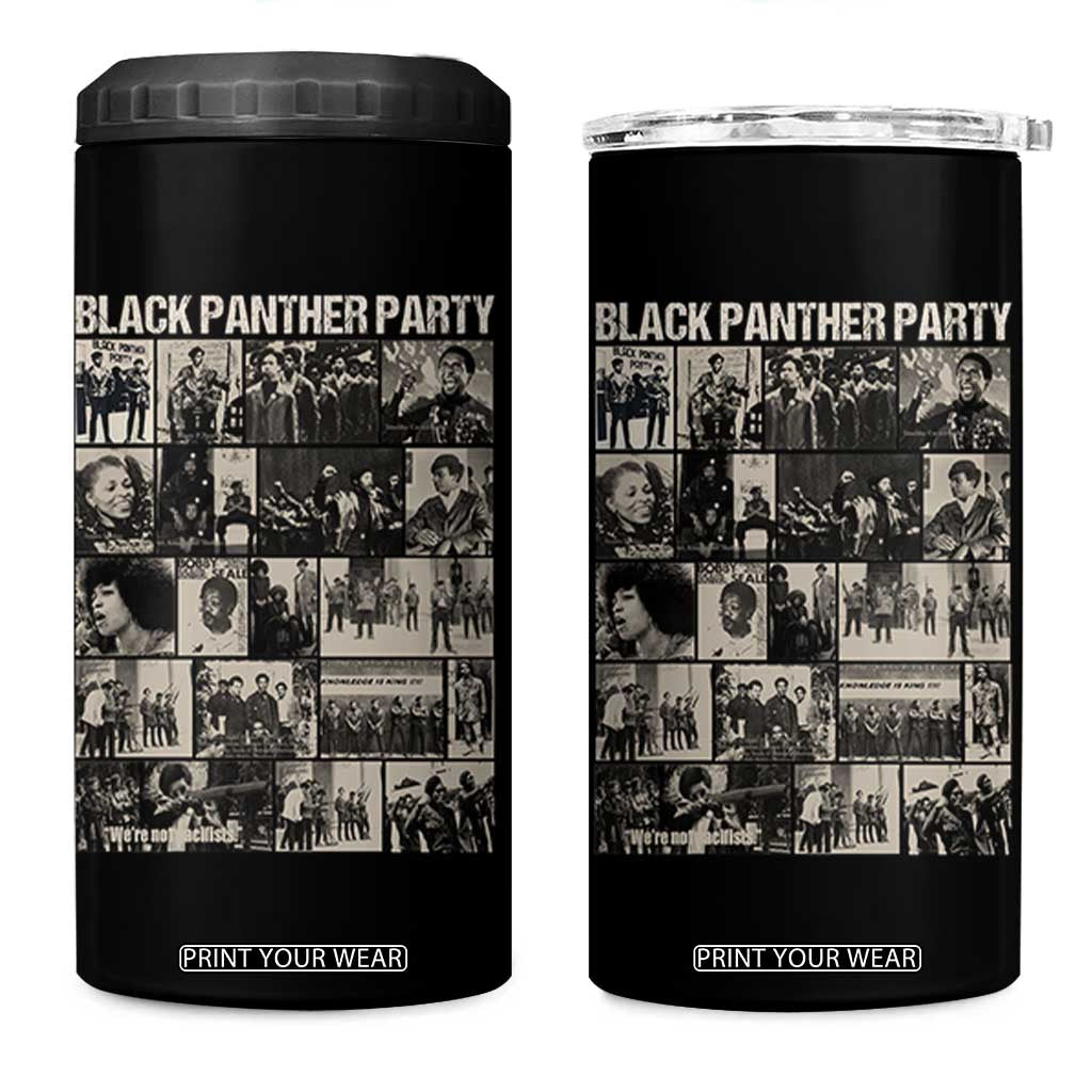 Vintage Black Panther Party 4 in 1 Can Cooler Tumbler Huey P. Newton Bobby Seale Black History Month Juneteenth TS10 One Size: 16 oz Black Print Your Wear