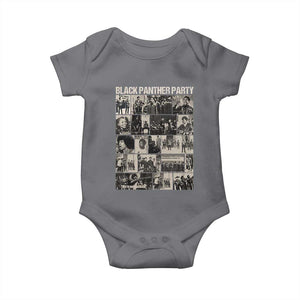 Vintage Black Panther Party Baby Onesie Huey P. Newton Bobby Seale Black History Month Juneteenth TS10 Charcoal Print Your Wear