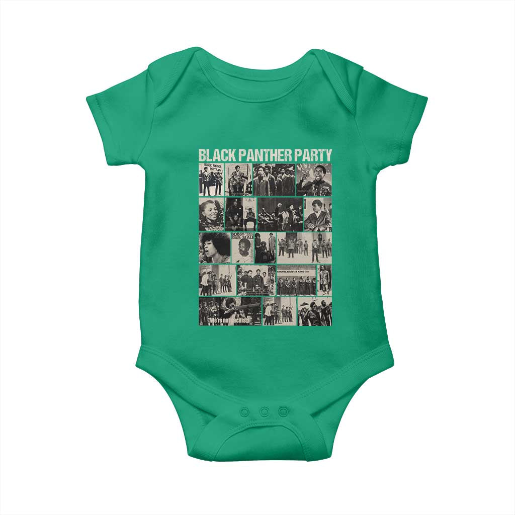 Vintage Black Panther Party Baby Onesie Huey P. Newton Bobby Seale Black History Month Juneteenth TS10 Irish Green Print Your Wear