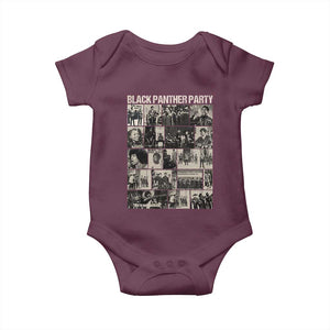 Vintage Black Panther Party Baby Onesie Huey P. Newton Bobby Seale Black History Month Juneteenth TS10 Maroon Print Your Wear