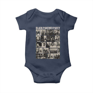 Vintage Black Panther Party Baby Onesie Huey P. Newton Bobby Seale Black History Month Juneteenth TS10 Navy Print Your Wear
