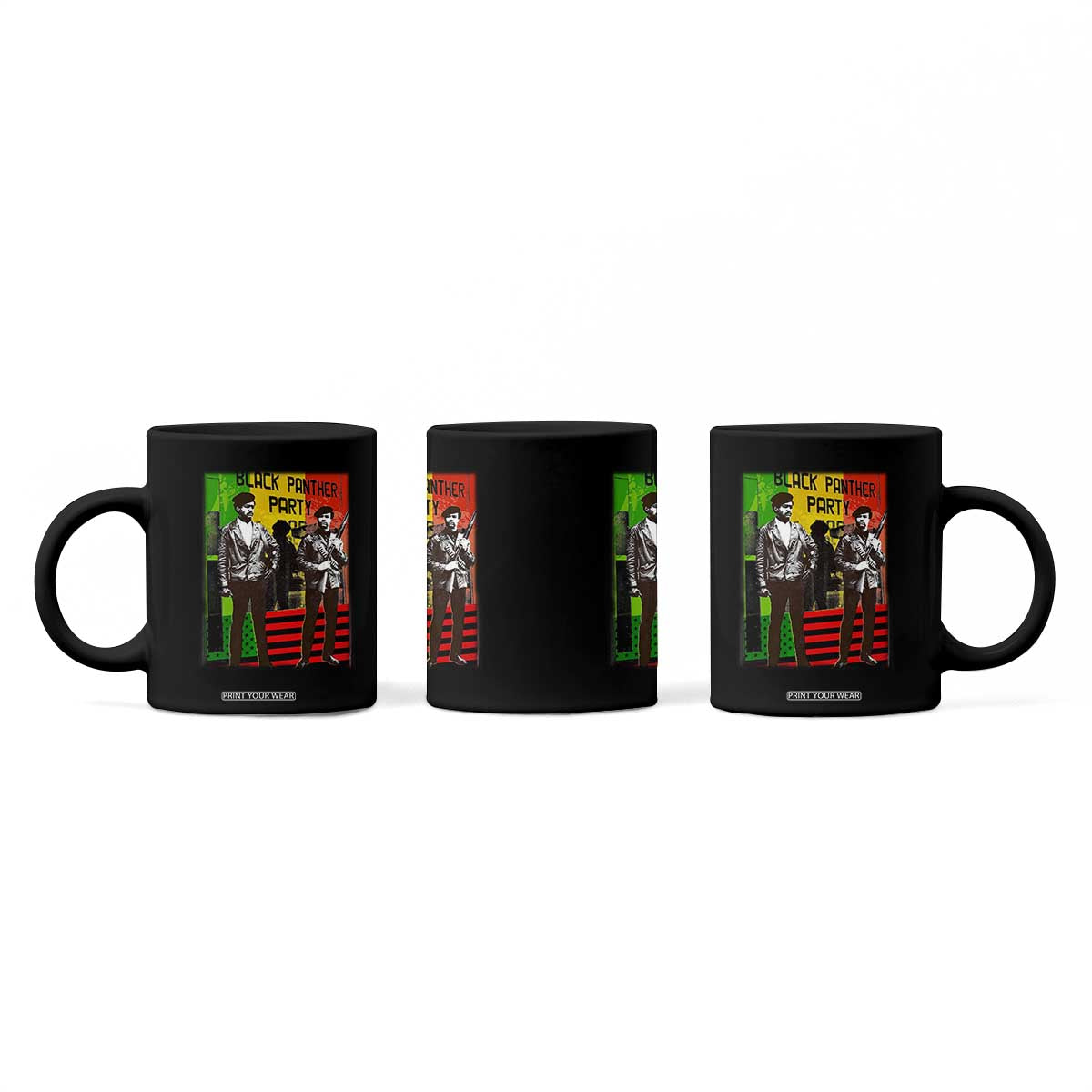 Vintage Black Panther Party Coffee Mug Black History Self Defense Huey Newton Bobby Seale TS10 Print Your Wear
