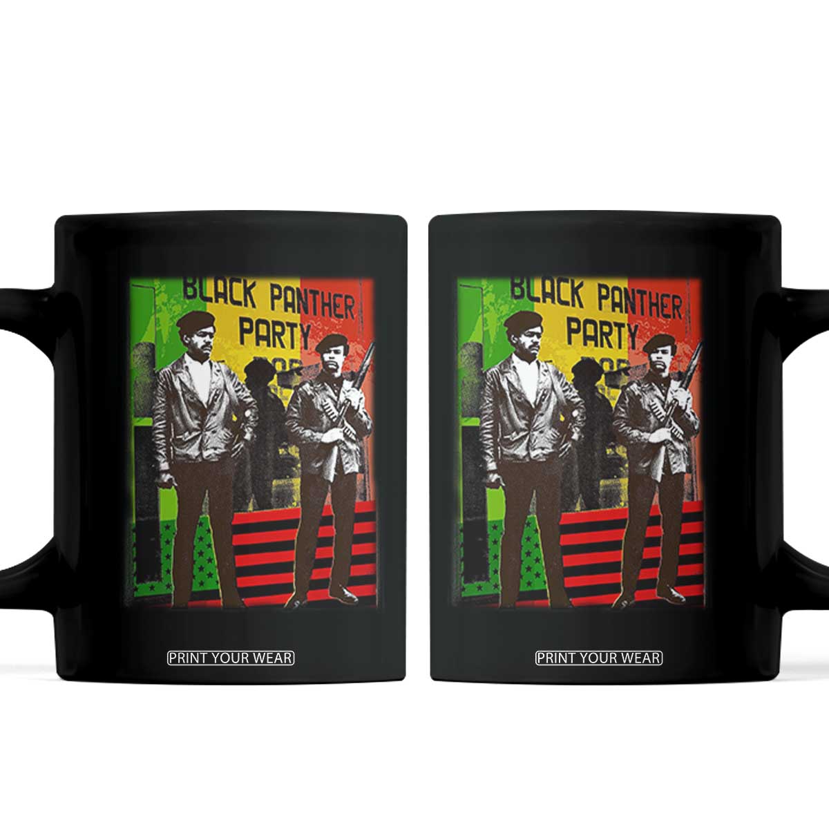 Vintage Black Panther Party Coffee Mug Black History Self Defense Huey Newton Bobby Seale TS10 Black Print Your Wear
