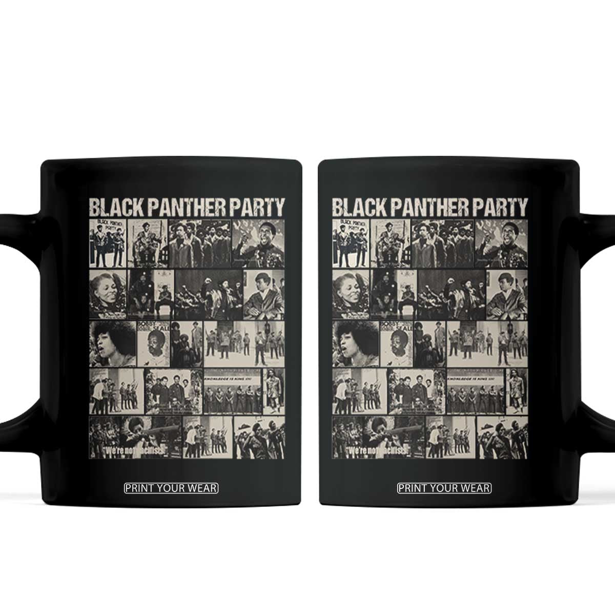 Vintage Black Panther Party Coffee Mug Huey P. Newton Bobby Seale Black History Month Juneteenth TS10 Black Print Your Wear