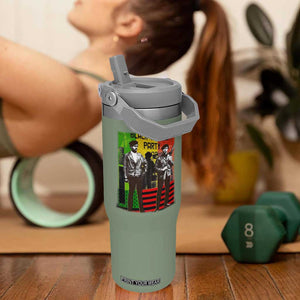 Vintage Black Panther Party Flip Straw Tumbler Black History Self Defense Huey Newton Bobby Seale TS10 One Size: 30 oz Moss Green Print Your Wear