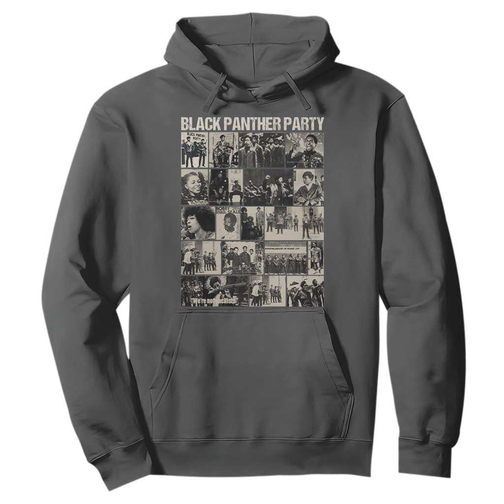 Vintage Black Panther Party Hoodie Huey P. Newton Bobby Seale Black History Month Juneteenth TS10 Dark Heather Print Your Wear