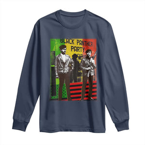 Vintage Black Panther Party Long Sleeve Shirt Black History Self Defense Huey Newton Bobby Seale TS10 Navy Print Your Wear