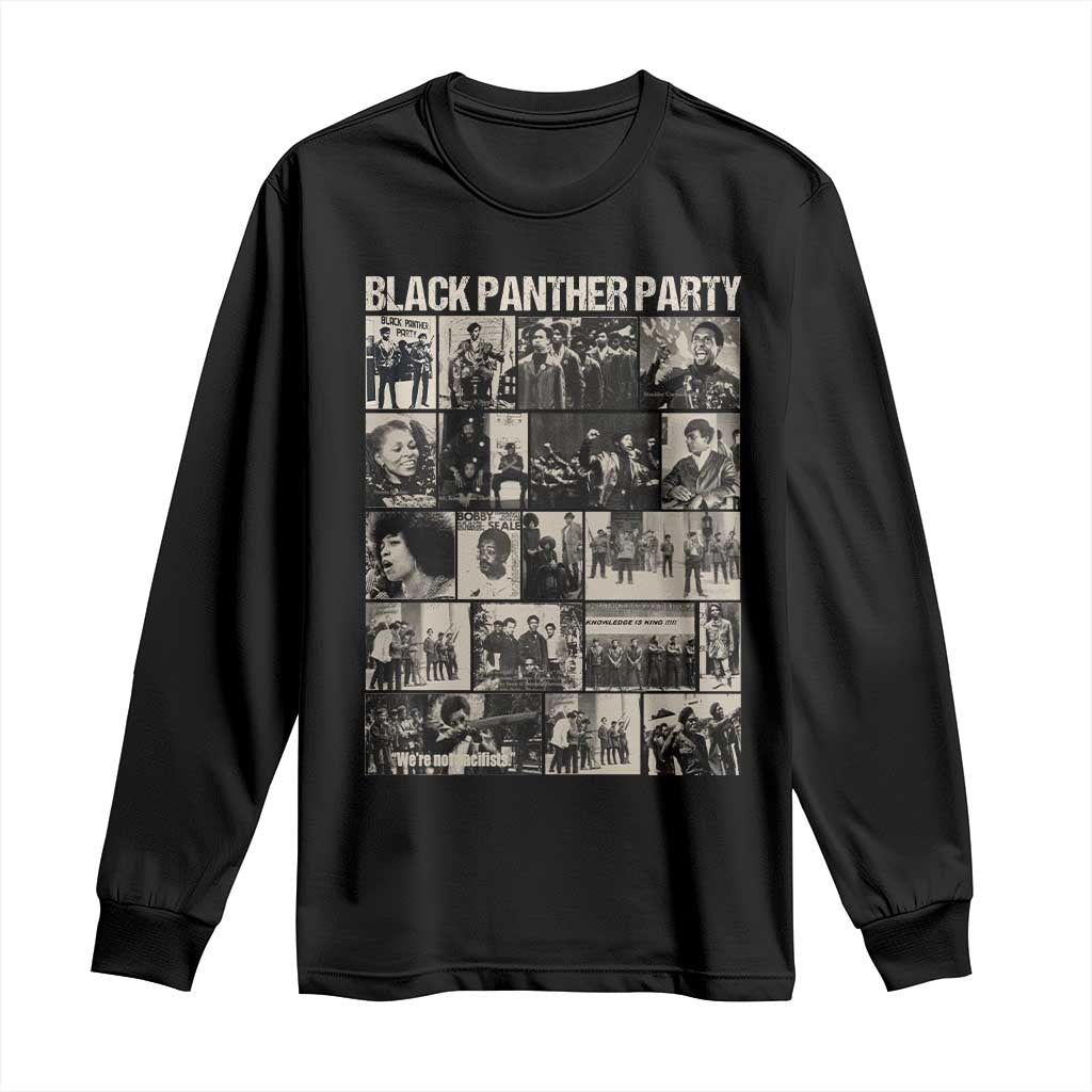 Vintage Black Panther Party Long Sleeve Shirt Huey P. Newton Bobby Seale Black History Month Juneteenth TS10 Black Print Your Wear
