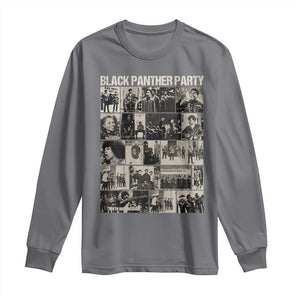 Vintage Black Panther Party Long Sleeve Shirt Huey P. Newton Bobby Seale Black History Month Juneteenth TS10 Charcoal Print Your Wear