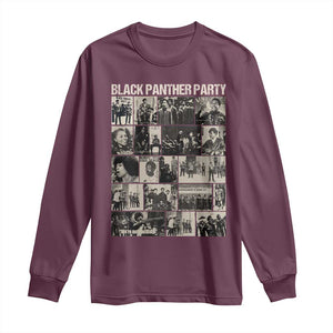 Vintage Black Panther Party Long Sleeve Shirt Huey P. Newton Bobby Seale Black History Month Juneteenth TS10 Maroon Print Your Wear