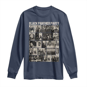 Vintage Black Panther Party Long Sleeve Shirt Huey P. Newton Bobby Seale Black History Month Juneteenth TS10 Navy Print Your Wear