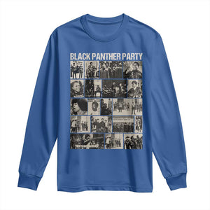 Vintage Black Panther Party Long Sleeve Shirt Huey P. Newton Bobby Seale Black History Month Juneteenth TS10 Royal Blue Print Your Wear
