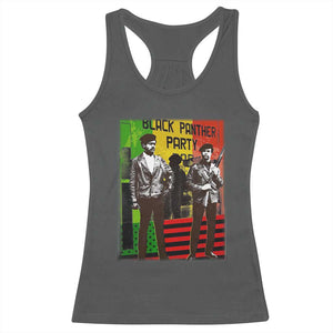 Vintage Black Panther Party Racerback Tank Top Black History Self Defense Huey Newton Bobby Seale TS10 Dark Heather Print Your Wear