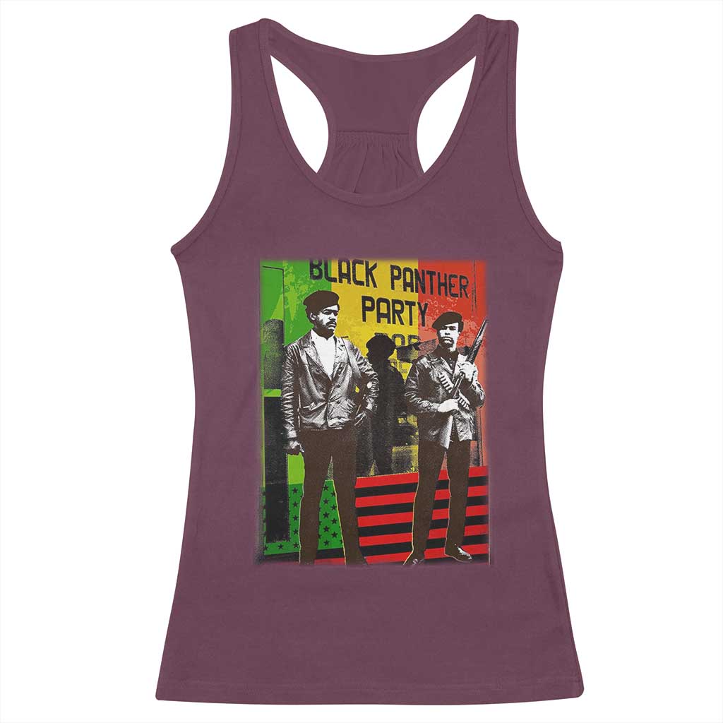 Vintage Black Panther Party Racerback Tank Top Black History Self Defense Huey Newton Bobby Seale TS10 Maroon Print Your Wear
