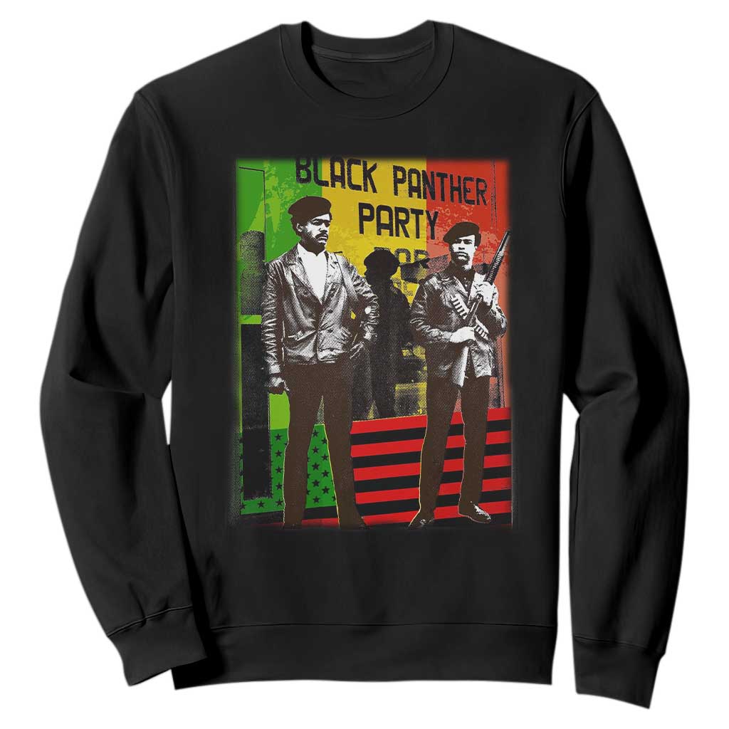 Vintage Black Panther Party Sweatshirt Black History Self Defense Huey Newton Bobby Seale TS10 Black Print Your Wear