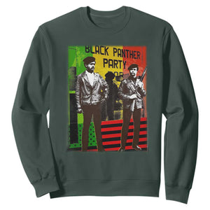 Vintage Black Panther Party Sweatshirt Black History Self Defense Huey Newton Bobby Seale TS10 Dark Forest Green Print Your Wear