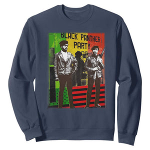 Vintage Black Panther Party Sweatshirt Black History Self Defense Huey Newton Bobby Seale TS10 Navy Print Your Wear