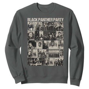 Vintage Black Panther Party Sweatshirt Huey P. Newton Bobby Seale Black History Month Juneteenth TS10 Dark Heather Print Your Wear