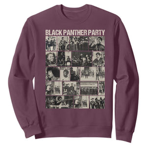 Vintage Black Panther Party Sweatshirt Huey P. Newton Bobby Seale Black History Month Juneteenth TS10 Maroon Print Your Wear