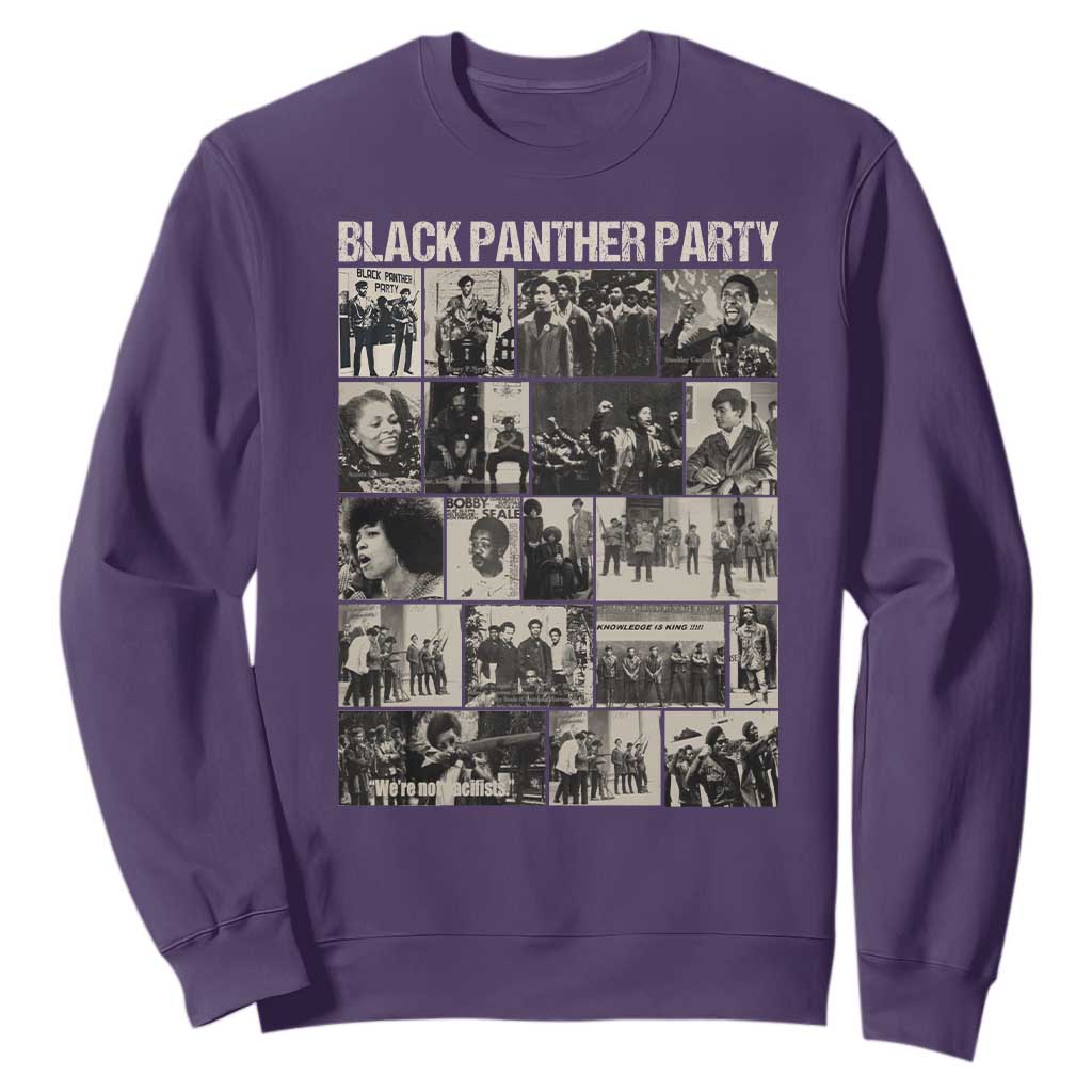 Vintage Black Panther Party Sweatshirt Huey P. Newton Bobby Seale Black History Month Juneteenth TS10 Purple Print Your Wear