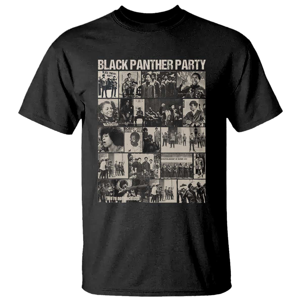 Vintage Black Panther Party T Shirt Huey P. Newton Bobby Seale Black History Month Juneteenth TS10 Black Print Your Wear