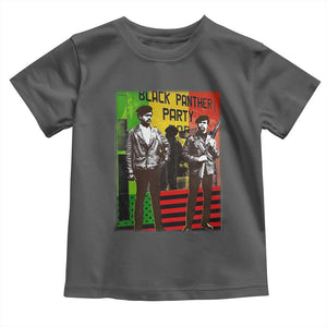 Vintage Black Panther Party Toddler T Shirt Black History Self Defense Huey Newton Bobby Seale TS10 Dark Heather Print Your Wear
