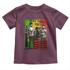 Vintage Black Panther Party Toddler T Shirt Black History Self Defense Huey Newton Bobby Seale TS10 Maroon Print Your Wear