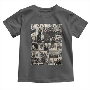 Vintage Black Panther Party Toddler T Shirt Huey P. Newton Bobby Seale Black History Month Juneteenth TS10 Dark Heather Print Your Wear