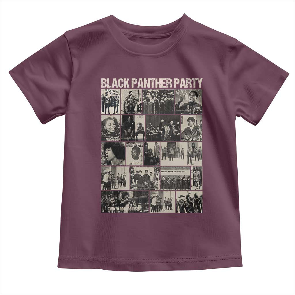 Vintage Black Panther Party Toddler T Shirt Huey P. Newton Bobby Seale Black History Month Juneteenth TS10 Maroon Print Your Wear