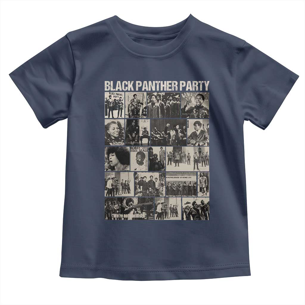 Vintage Black Panther Party Toddler T Shirt Huey P. Newton Bobby Seale Black History Month Juneteenth TS10 Navy Print Your Wear