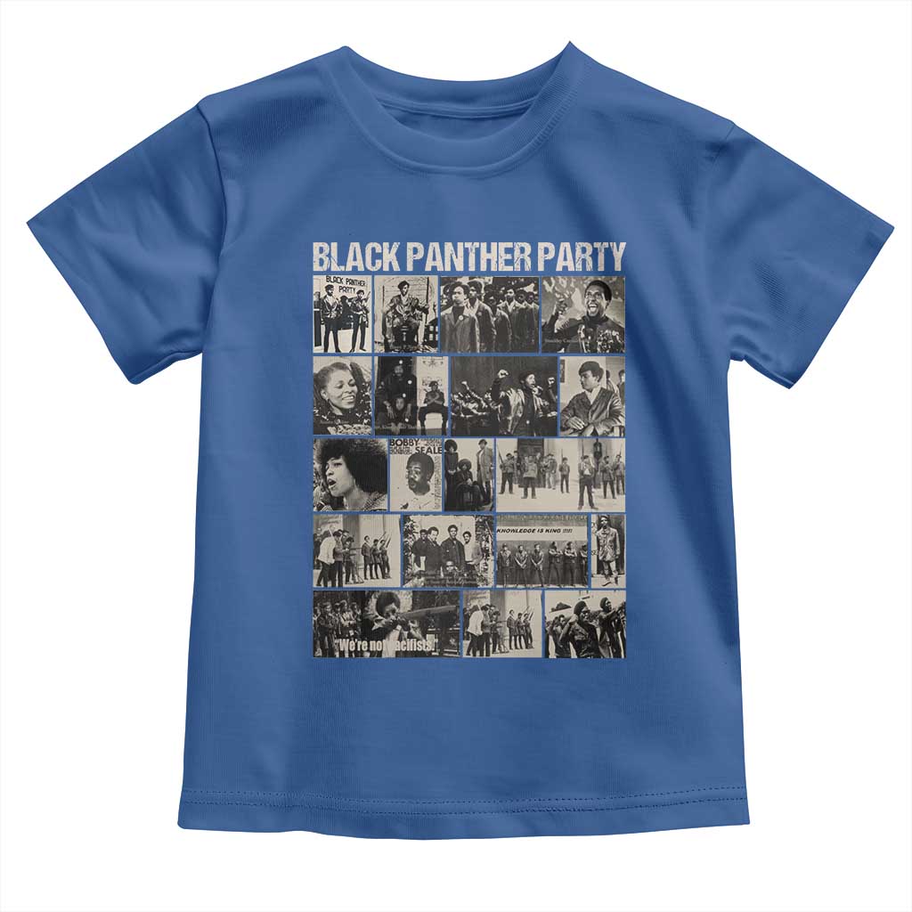 Vintage Black Panther Party Toddler T Shirt Huey P. Newton Bobby Seale Black History Month Juneteenth TS10 Royal Blue Print Your Wear