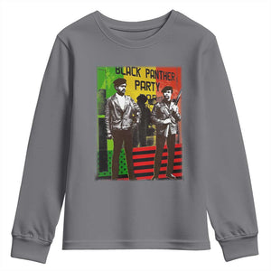 Vintage Black Panther Party Youth Sweatshirt Black History Self Defense Huey Newton Bobby Seale TS10 Charcoal Print Your Wear