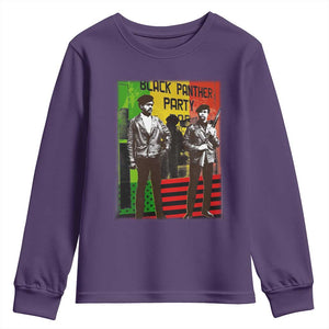 Vintage Black Panther Party Youth Sweatshirt Black History Self Defense Huey Newton Bobby Seale TS10 Purple Print Your Wear
