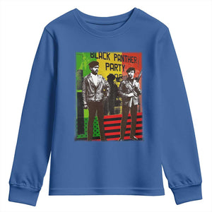 Vintage Black Panther Party Youth Sweatshirt Black History Self Defense Huey Newton Bobby Seale TS10 Royal Blue Print Your Wear
