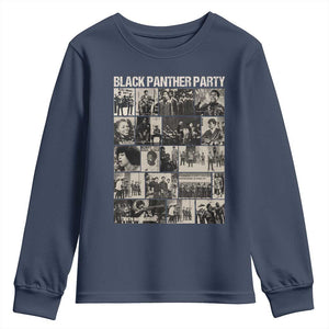 Vintage Black Panther Party Youth Sweatshirt Huey P. Newton Bobby Seale Black History Month Juneteenth TS10 Navy Print Your Wear